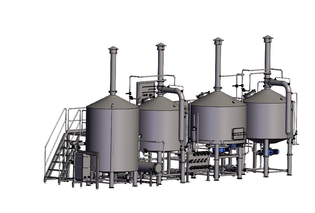 <b>2500L Automatic brewery equipment with PLC control</b>